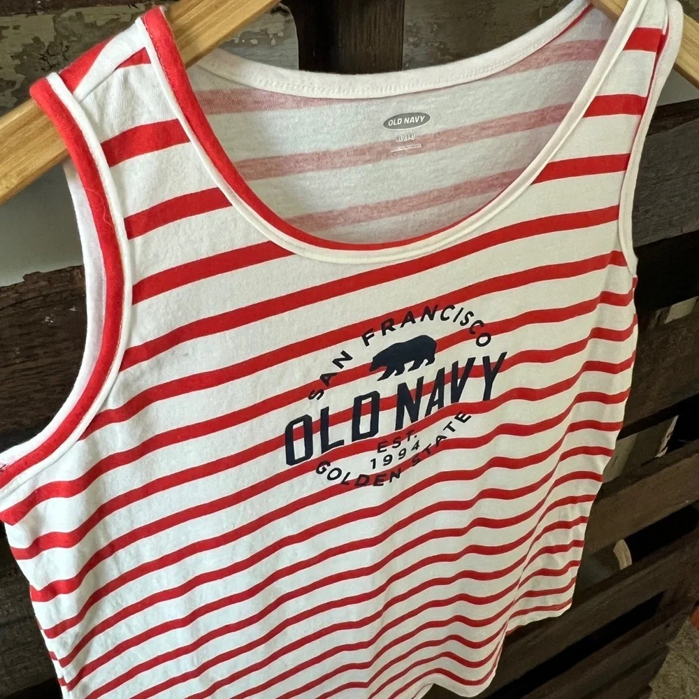 OLD NAVY Girls Tank in Red Stripe XL (14)